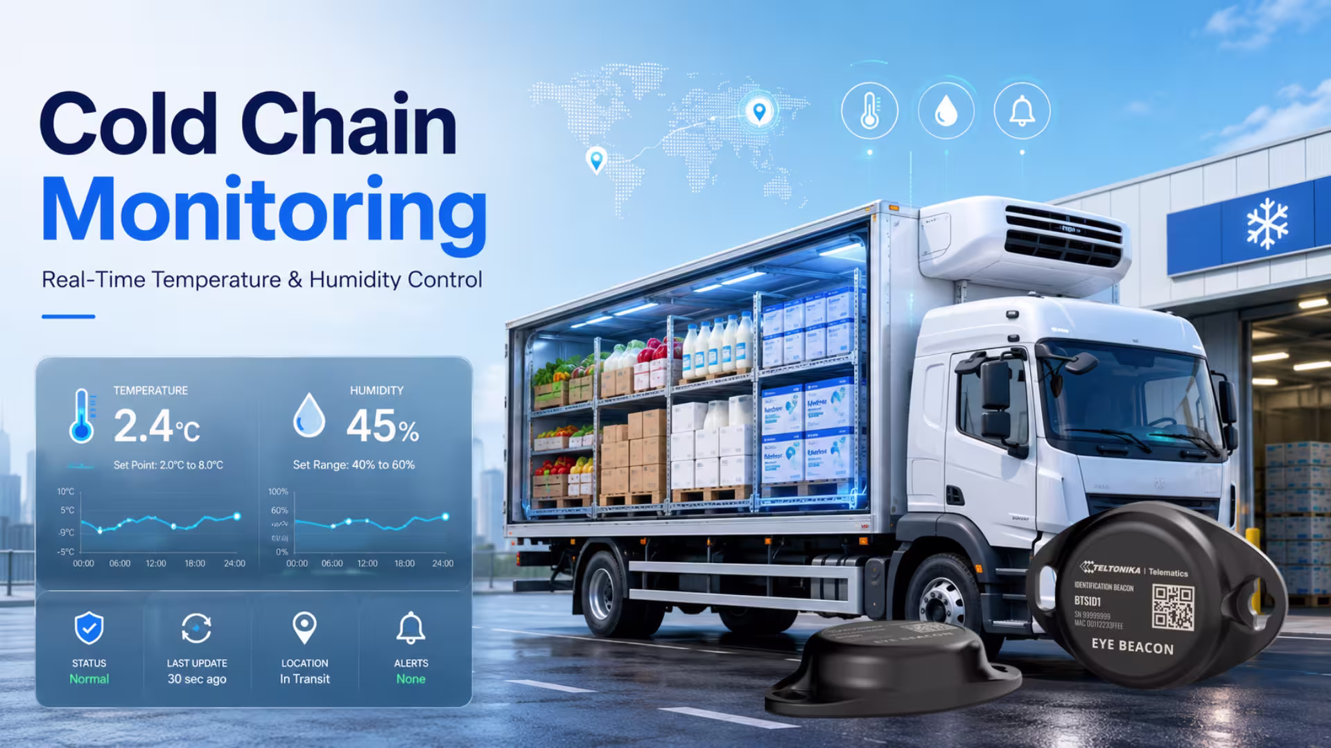 Protecting Cold Chain Deliveries: How KHOURY TECH Helps Refrigerated Fleets Monitor Temperature and Humidity in Real Time